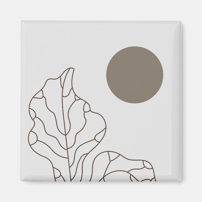 Modern växtkonst magnet (Framsidan)