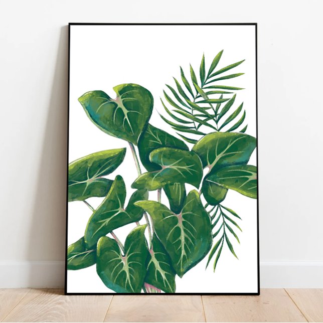 Modern växtkonst, tropiska Löv, Grönt Art Poster (Skapare uppladdad)