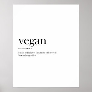 Modern Vegan - lustig definitionstyp Poster