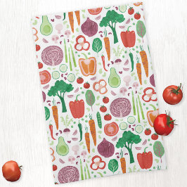 Modern Vegetable Mönster Kökshandduk