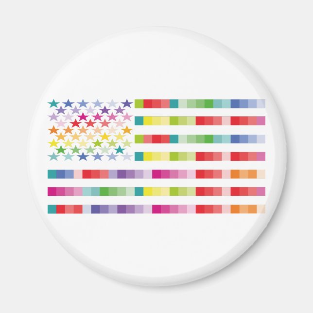 MODERN VERSION MULTICOLOR USA/EEUU FLAG BY MASANSE MAGNET (Framsidan)