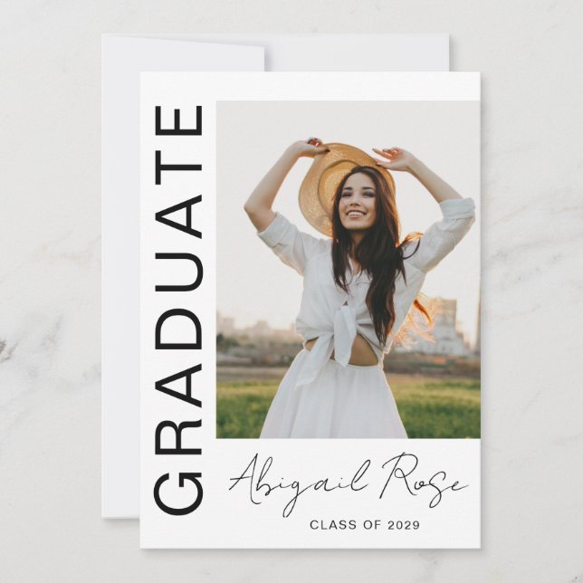 Modern Vertikal 2023 Foto Kort Meddelande (Framsida)