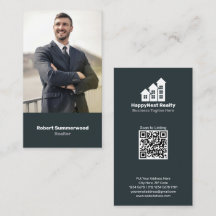 Modern Vertikal Fastighetsmäklare Foto QR-kod