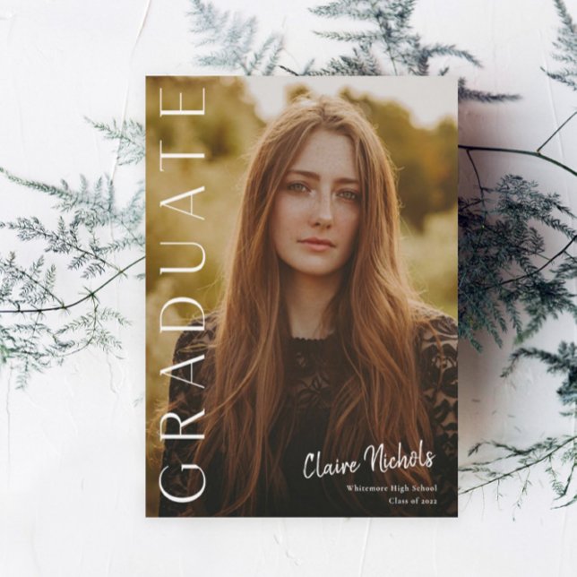 Modern Vertikal Foto-Examen Inbjudningar (Skapare uppladdad)