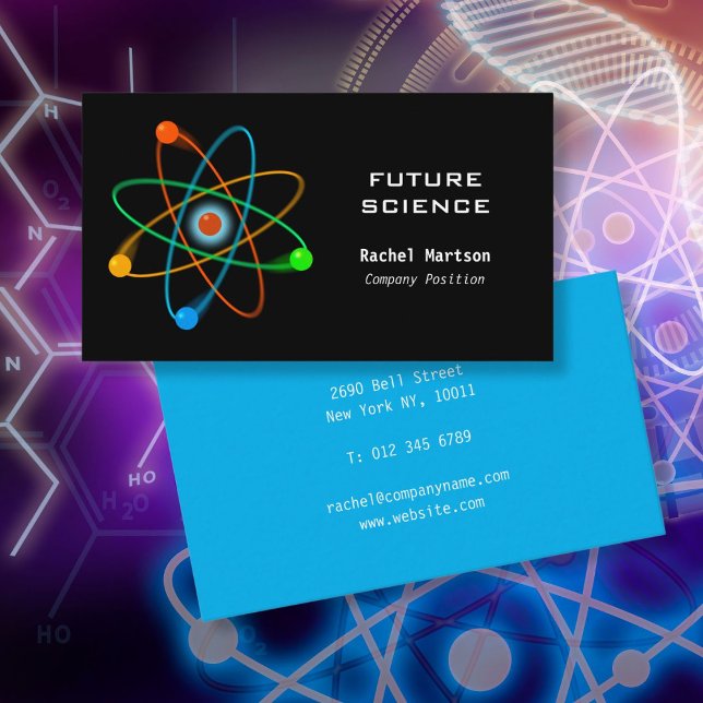 Modern vetenskaplig atomstruktur visitkort (Modern Science Atomic Structure Business Card)