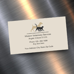 Modern veterinärdesign magnetiska visitkort