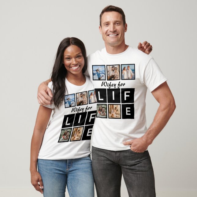 Modern vey for Life 5 Photo Collage T Shirt (Unisex)