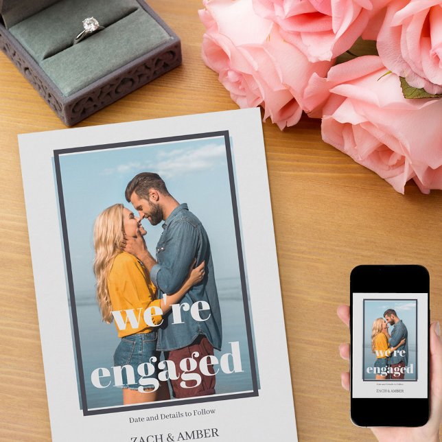 Modern Vi är Anpassningsbar Photo Förlovning Meddelande (Skapare uppladdad)