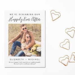 Modern Vi är Engagerade Foto Förlovningsannons Meddelande