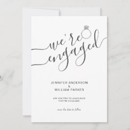 Modern Vi är engagerade med par-fotoFörlovning Meddelande