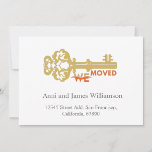 Modern vi Flyttat Nyckel Flytta Meddelande