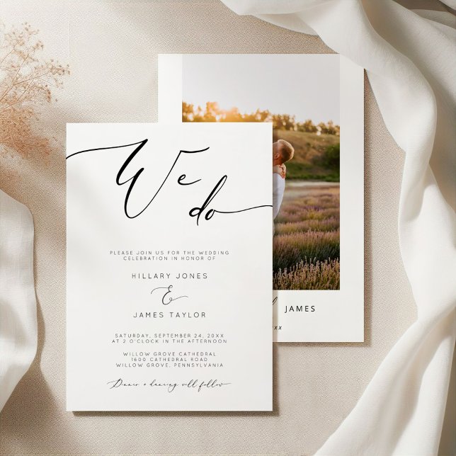Modern Vi gör Calligraphy-bröllopsinbjudan Inbjudningar (Skapare uppladdad)