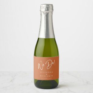 Modern vi gör Elegant Personligt bröllp Burnt Oran