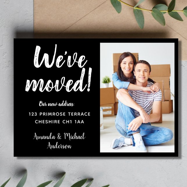 Modern Vi har flyttat ny ändring av fotopat i Adre Meddelande (Skapare uppladdad)