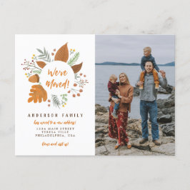 Modern Vi har Flyttat Thanksgiving FotoFlytta Meddelande Vykort