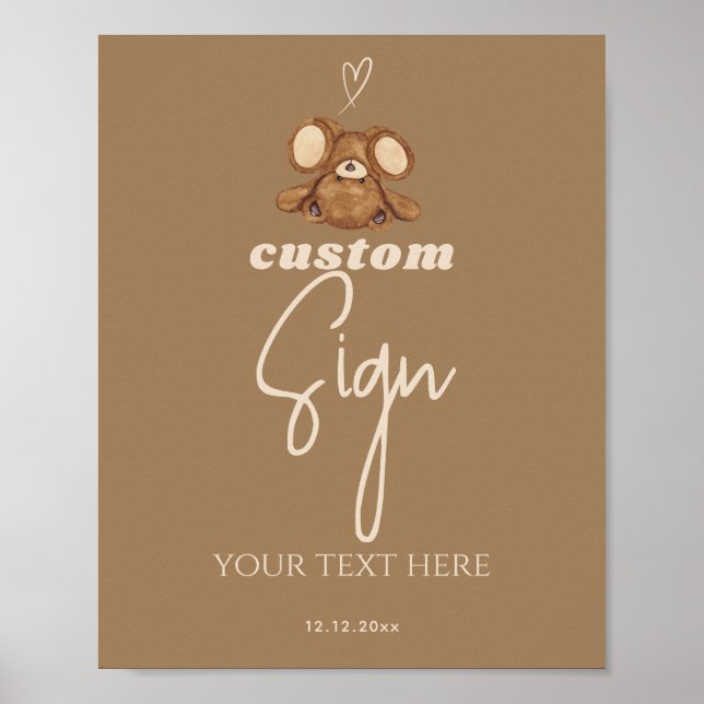 Modern vi kan tidigt vänta på babydusch poster (Framsidan)