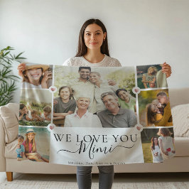 Modern Vi Kärlek - din MIMI-familjs fotosamling Fleecefilt