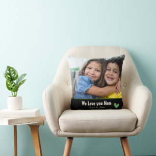 Modern Vi kärlek du Mamma Photo Personlig Kudde