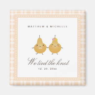 Modern vi kopplade kungen Cute Bröllop-meddelandet Magnet