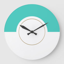 Modern Vibrant Aqua Speedometer Top Färg Block Stor Klocka