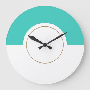 Modern Vibrant Aqua Speedometer Top Färg Block Stor Klocka