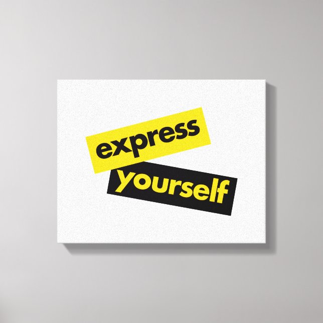 Modern, vibrant, bold graphic of Express Yourself Canvastryck (Framsida)