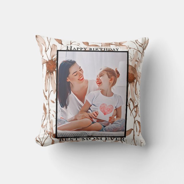 Modern vibrant color mother photo art kudde (Framsida)