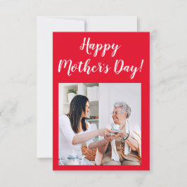 Modern vibrant color mother photo art tack kort