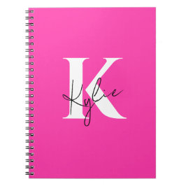 Modern Vibrant Personlig Monogram Namn - Anteckningsbok