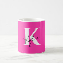 Modern Vibrant Personlig Monogram Namn - Kaffemugg