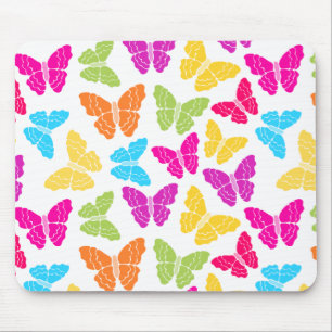 Modern Vibrant Rainbow Butterfly Cute Mönster Musmatta