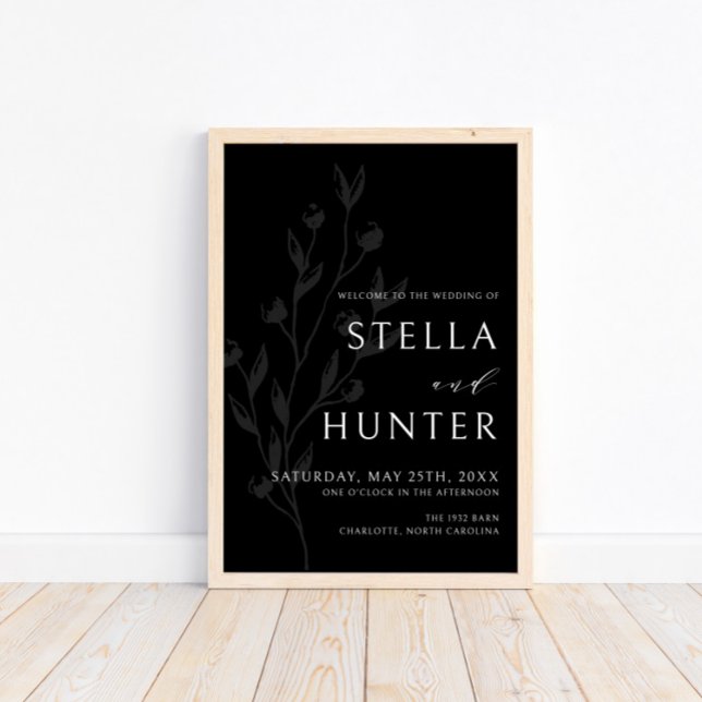 Modern Victorian Elegant Greenery Välkommen Poster (Skapare uppladdad)