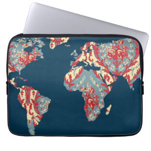 Modern Victorian World Map World Traveler Fodral