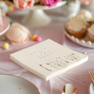 Modern vild blommor Napkins Pappersservett
