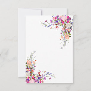 Modern vild blommor skript möhippa ställe inbjudningar
