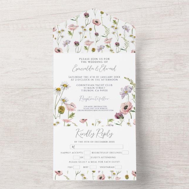 Modern Vild Flower Boho botanical Garden Wedding (Insida)
