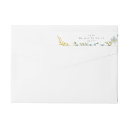 Modern Vild Flower Boho Bröllop Adress Etikettband