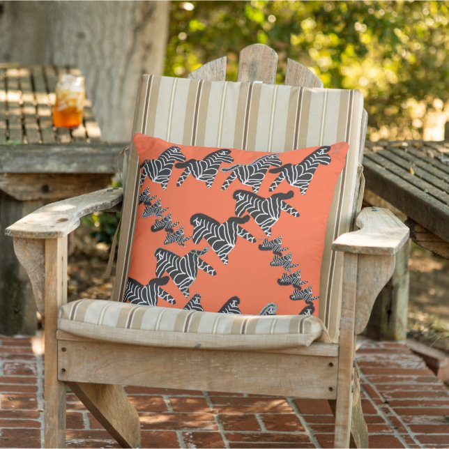 Modern vild orange zebra kudde (Stol)