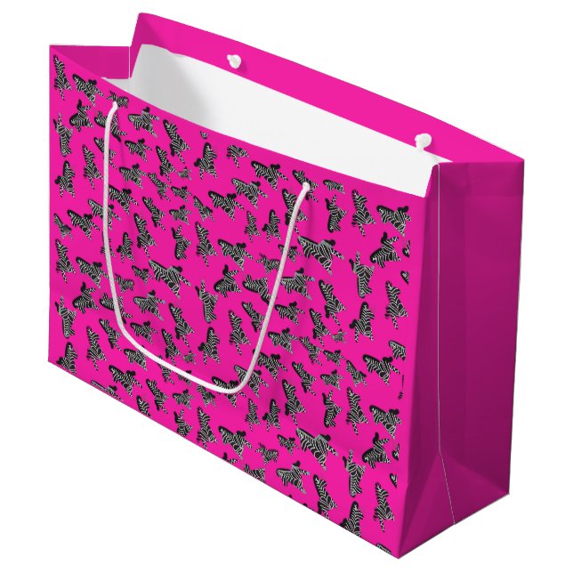 Modern vild rosa zebra (Framsidan Vinklad)