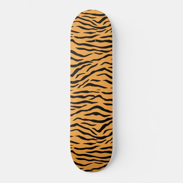 Modern Vild Tiger Mönster Skateboard (Framsida)