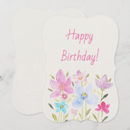 Modern Vilda Blommor Vattenfärg Illustration