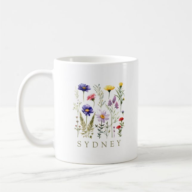 Modern  Vildblomma Kaffemugg (Vänster)