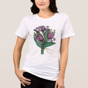 Modern vildblomsbukettgrafik - Vibrant konstnär T Shirt