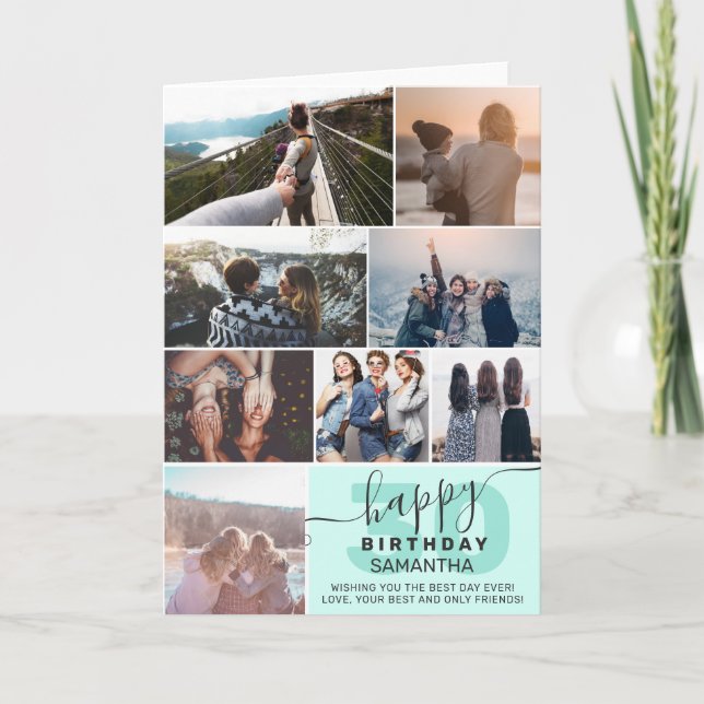 Modern, vilken ålder som helst, mini 8 foton kolla kort (Framsida)