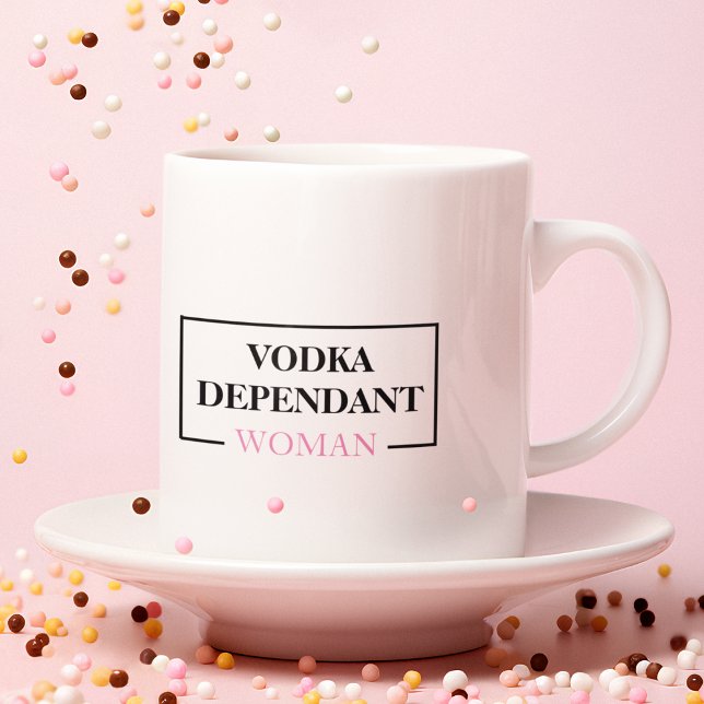 Modern Vin Dependant Woman Funny Quote Jumbo Mugg (Skapare uppladdad)