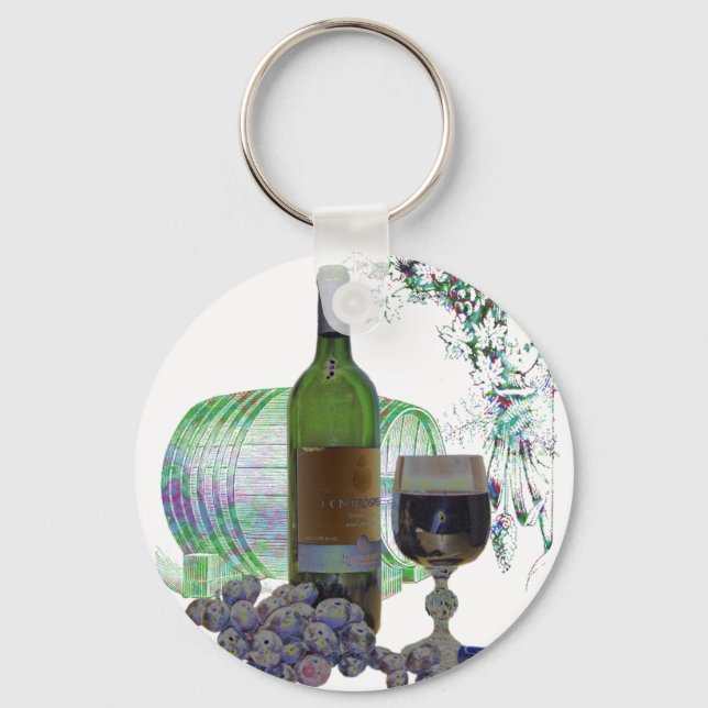Modern Vin och grafik Nyckelring (Framsida)