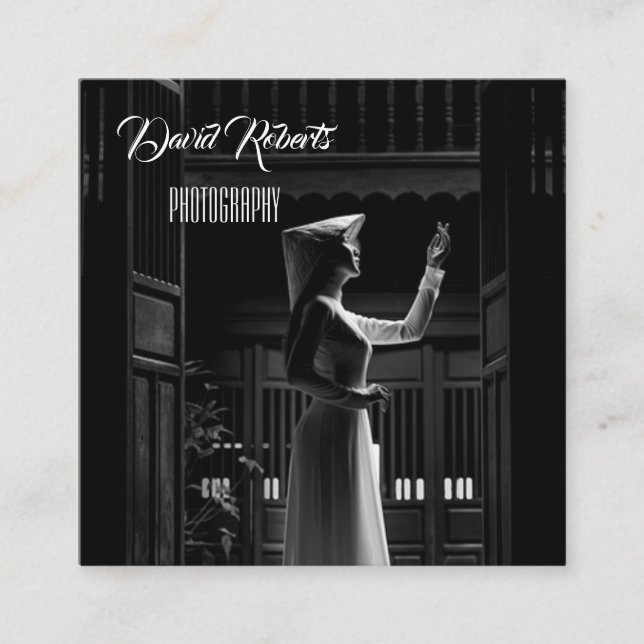 Modern Vinkel, öppen fotografi. Fyrkantigt Visitkort (Framsida)