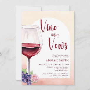 Modern Vino före Vino Bröllopsfest Inbjudningar