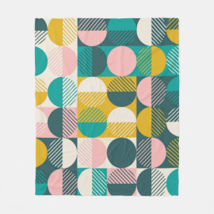 Modern vintage abstrakt sömlös geometrisk mönster fleecefilt