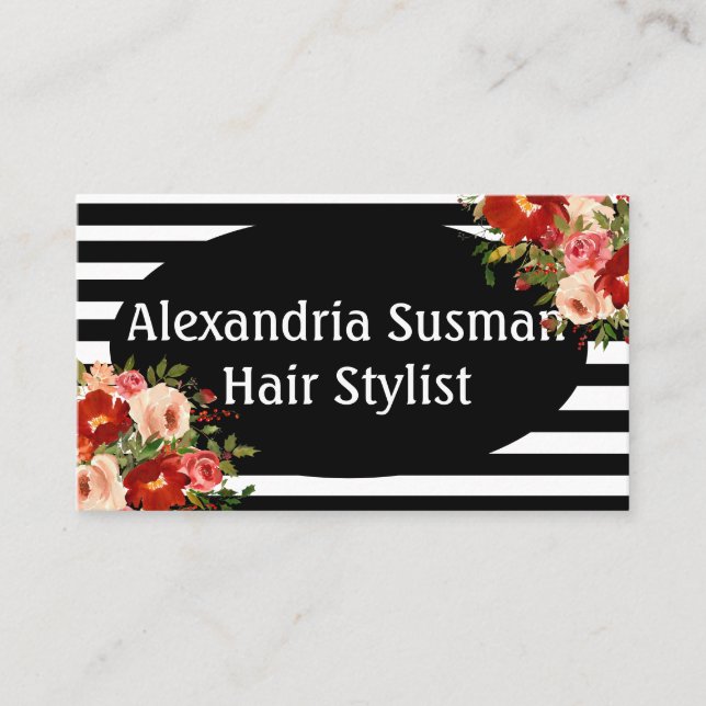 Modern Vintage Art Deco-busskort Visitkort (Framsida)